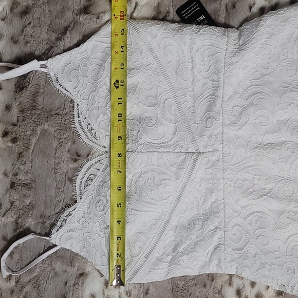 NWT EXPRESS Scalloped Lace Midi Sheath Dress - Picture 10 of 15